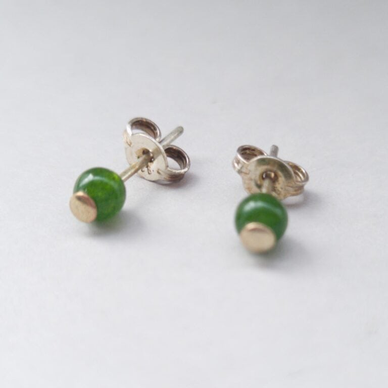 Jade Stud Earrings by Mia Straka